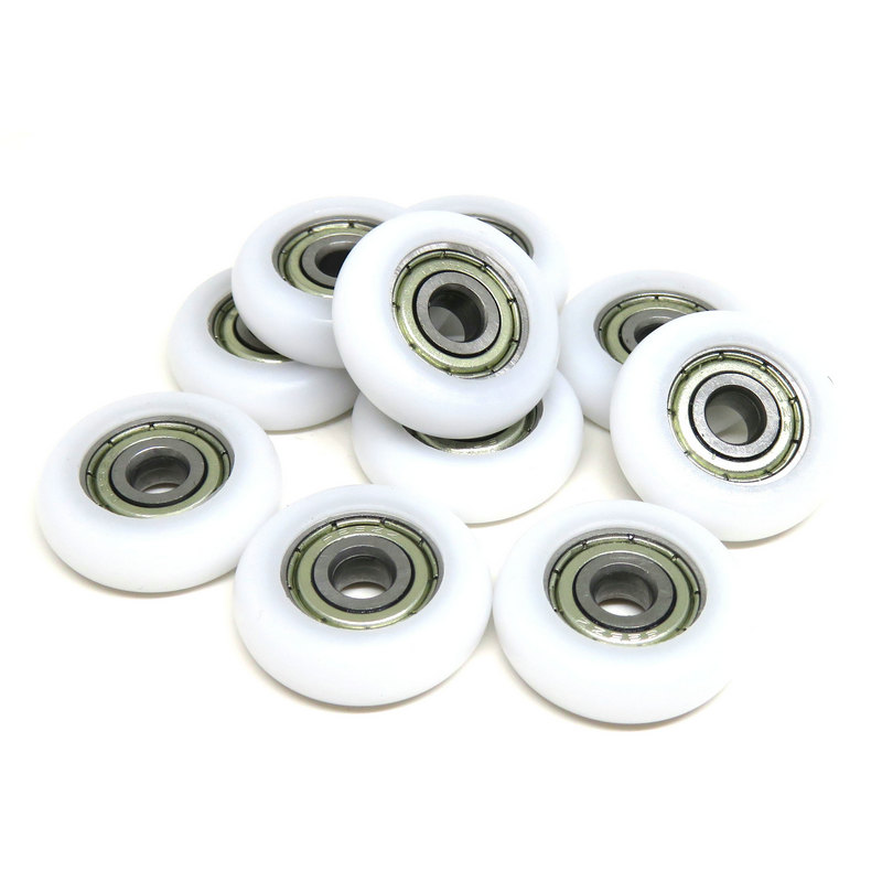 BSR62523-7 POM plastic coated ball bearing 625zz hanging glass door sliding pulley wheel 5*23*7mm